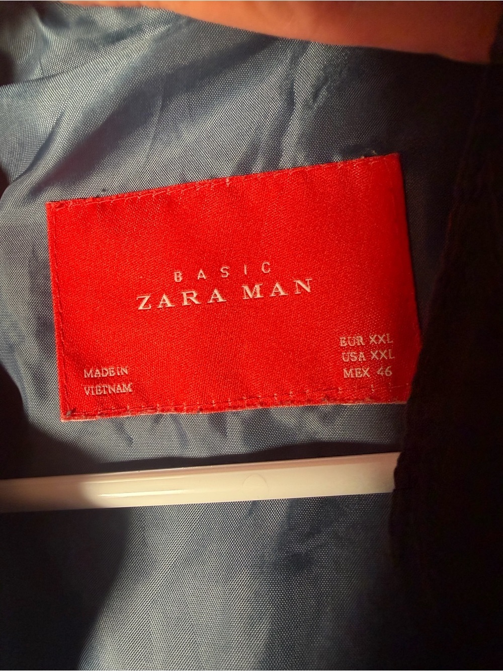 Zara Black Bomber Jacket with Blue Inner Lining - Picture 7 of 7